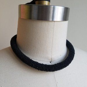 Black Beaded Choker Necklace- Add to bundle!